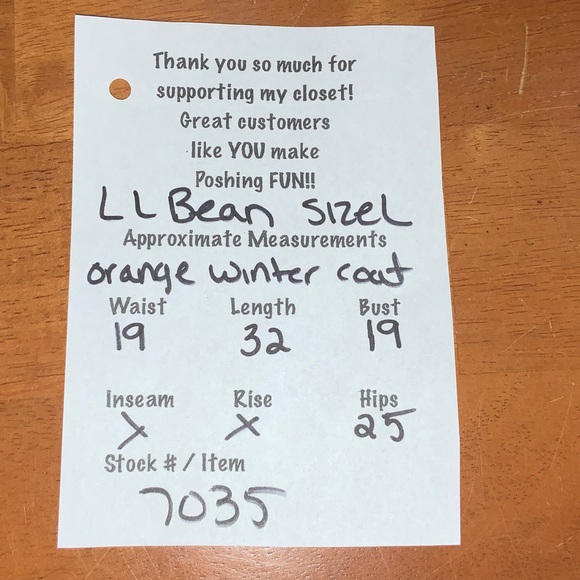 1226 L.L. Bean Orange Winter Storm Hooded Insulated Coat - Picture 13 of 16